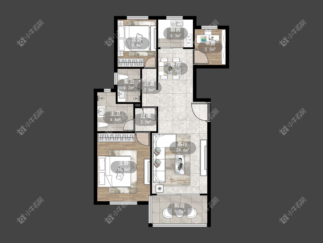 镇江天怡天瑞宸在售二手房源户型图_小牛看房
