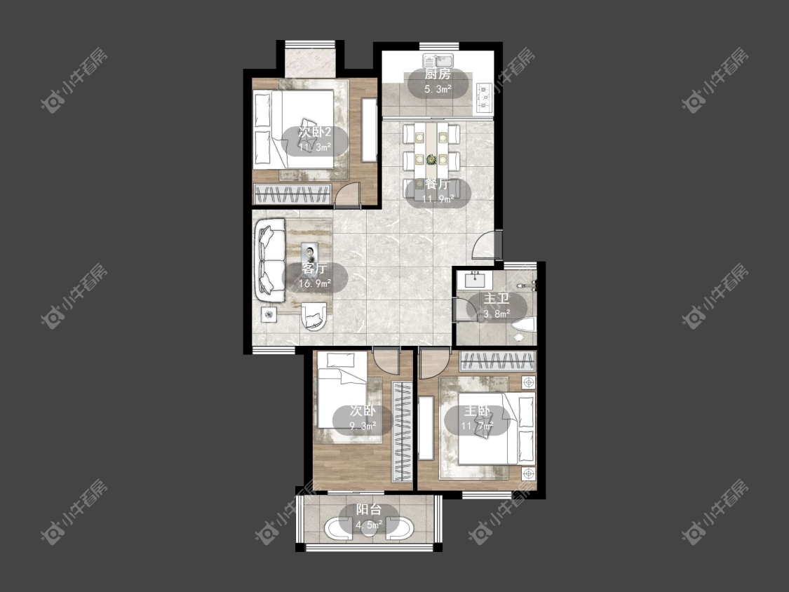 镇江新新家园在售二手房源户型图_小牛看房
