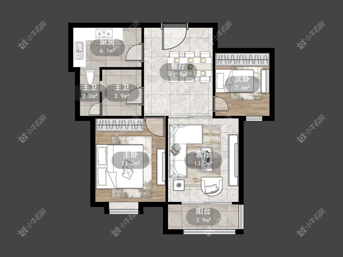 镇江众悦华城在售二手房源户型图_小牛看房