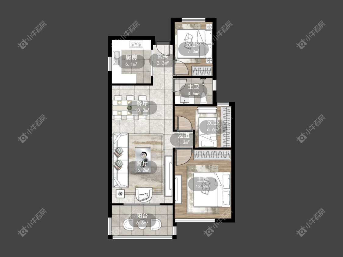 镇江恒大名都二三期在售二手房源户型图_小牛看房