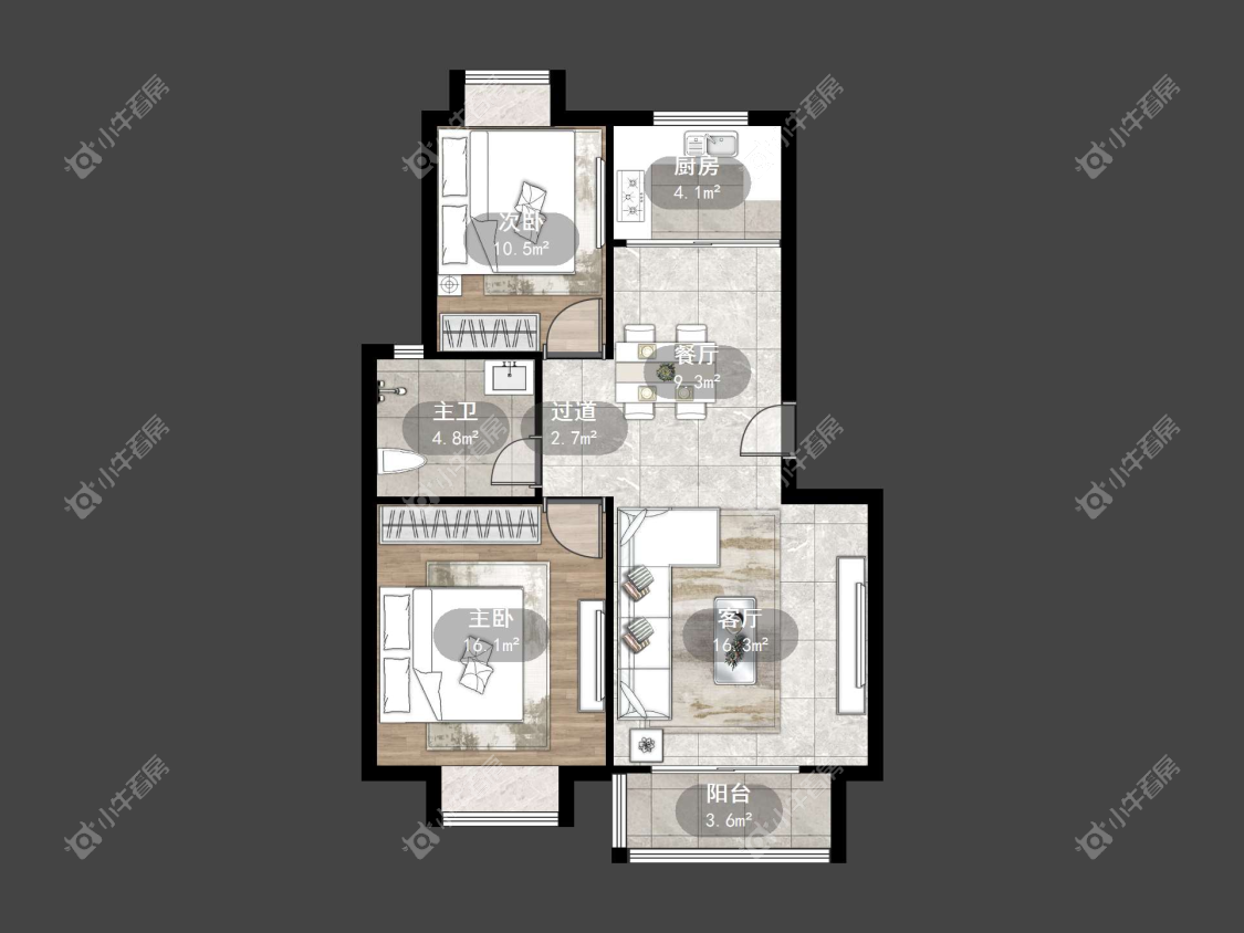镇江锦尚名都在售二手房源户型图_小牛看房