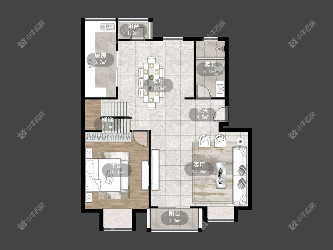 镇江江南人家在售二手房源户型图_小牛看房