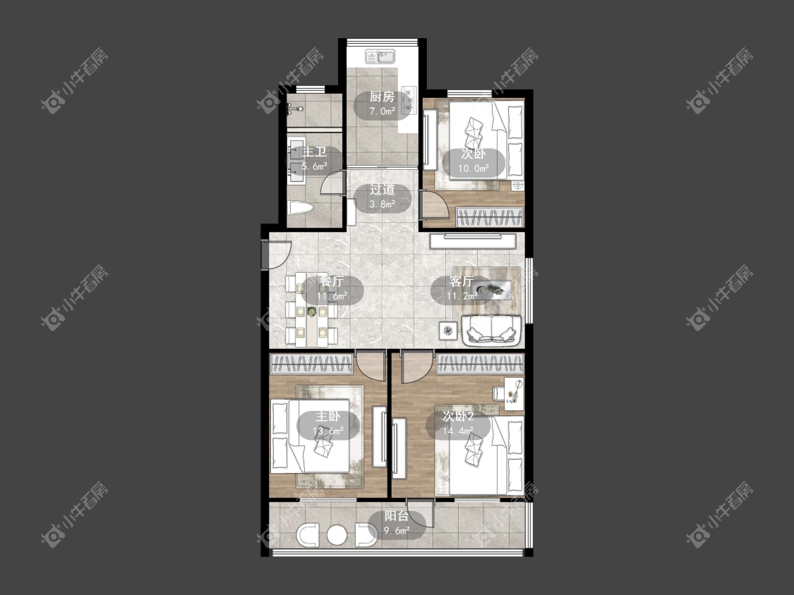 镇江司法住宅在售二手房源户型图_小牛看房