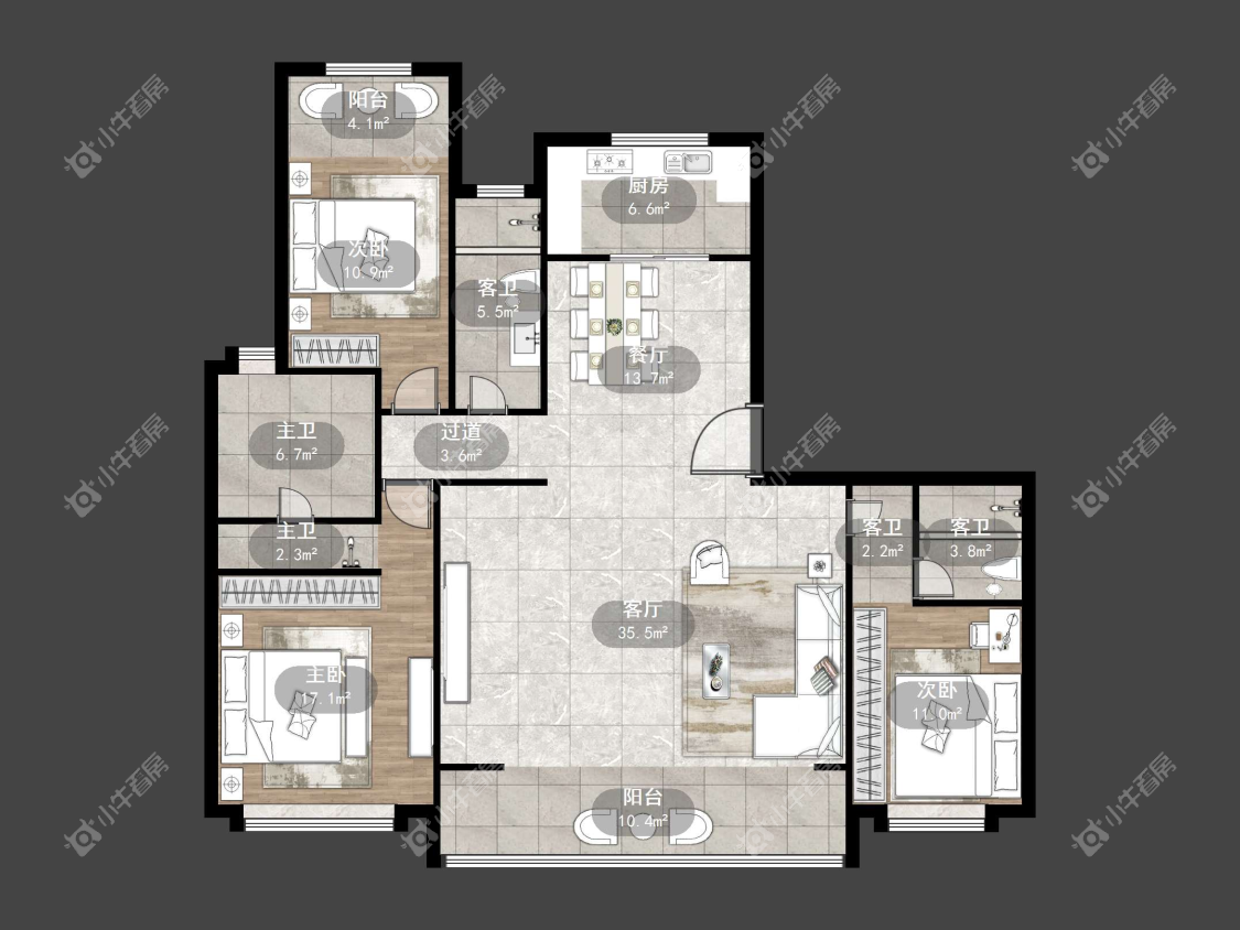 镇江红星天铂在售二手房源户型图_小牛看房