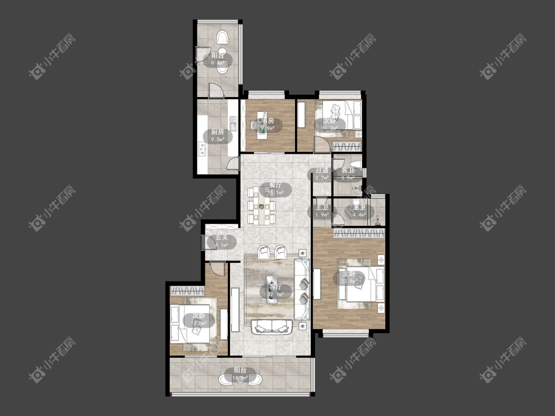 镇江碧桂园在售二手房源户型图_小牛看房