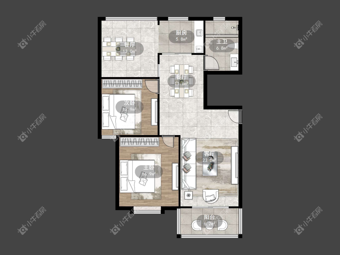镇江普善人家在售二手房源户型图_小牛看房