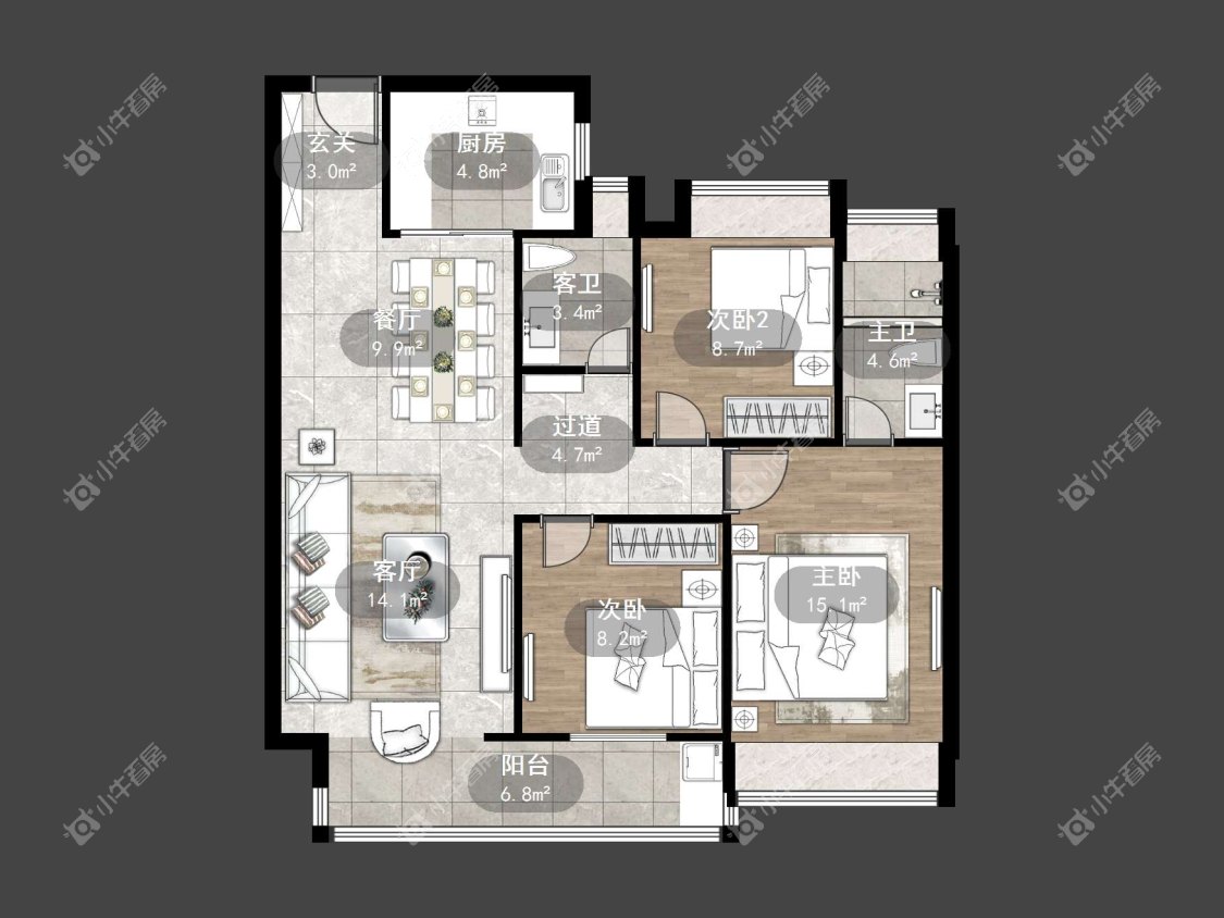 镇江碧桂园樾府在售二手房源户型图_小牛看房