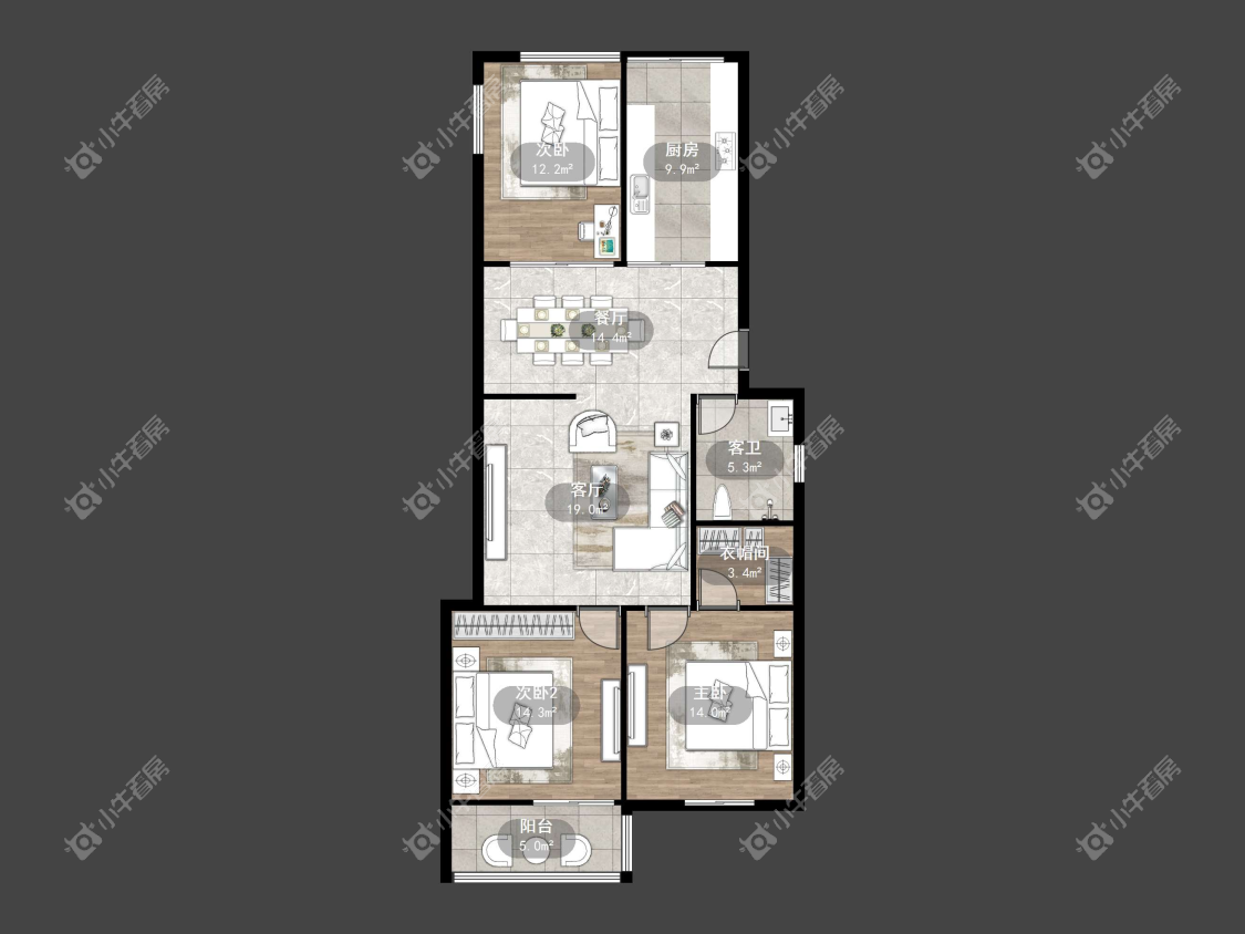 镇江凤翔花园在售二手房源户型图_小牛看房