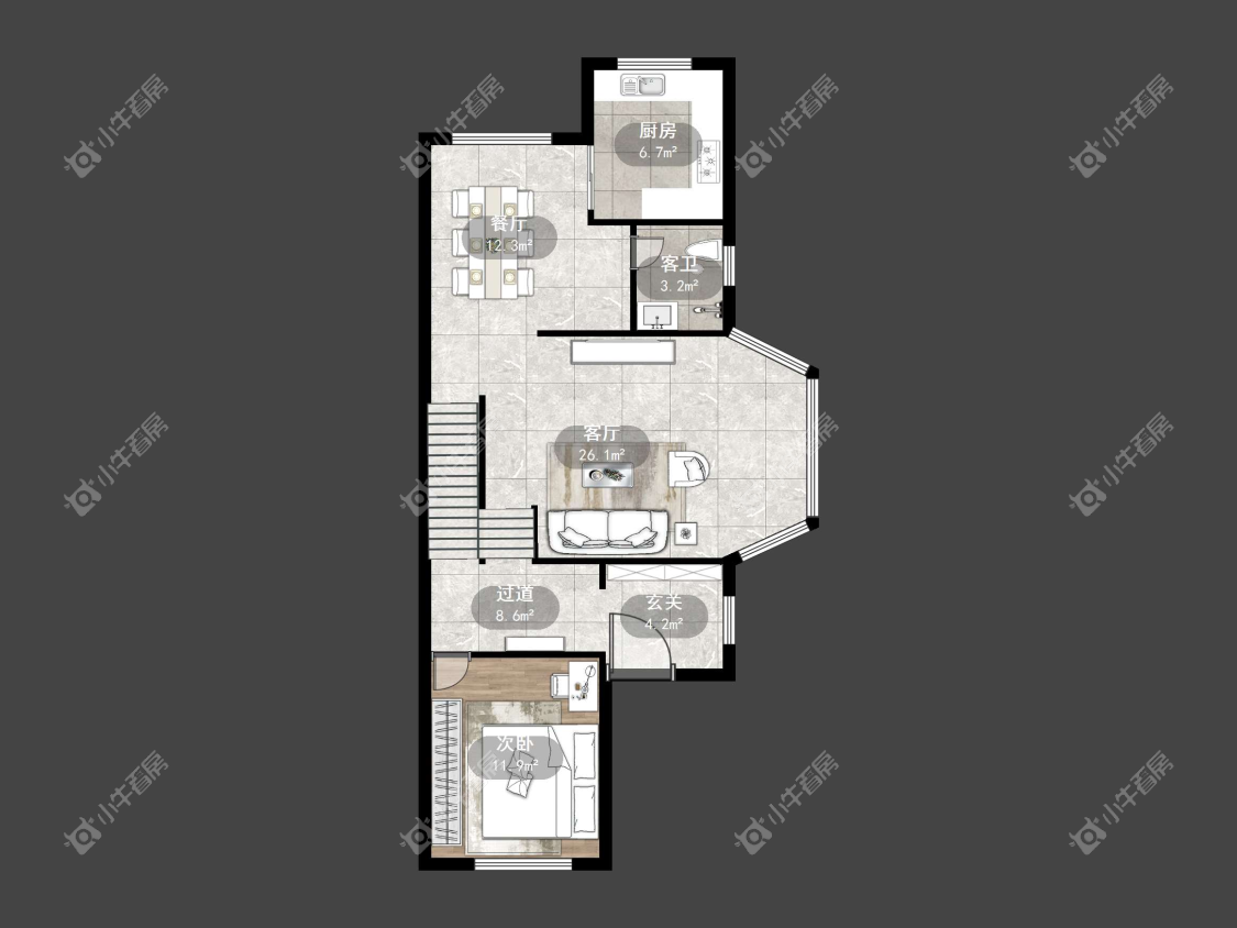 镇江豪门兰庭在售二手房源户型图_小牛看房