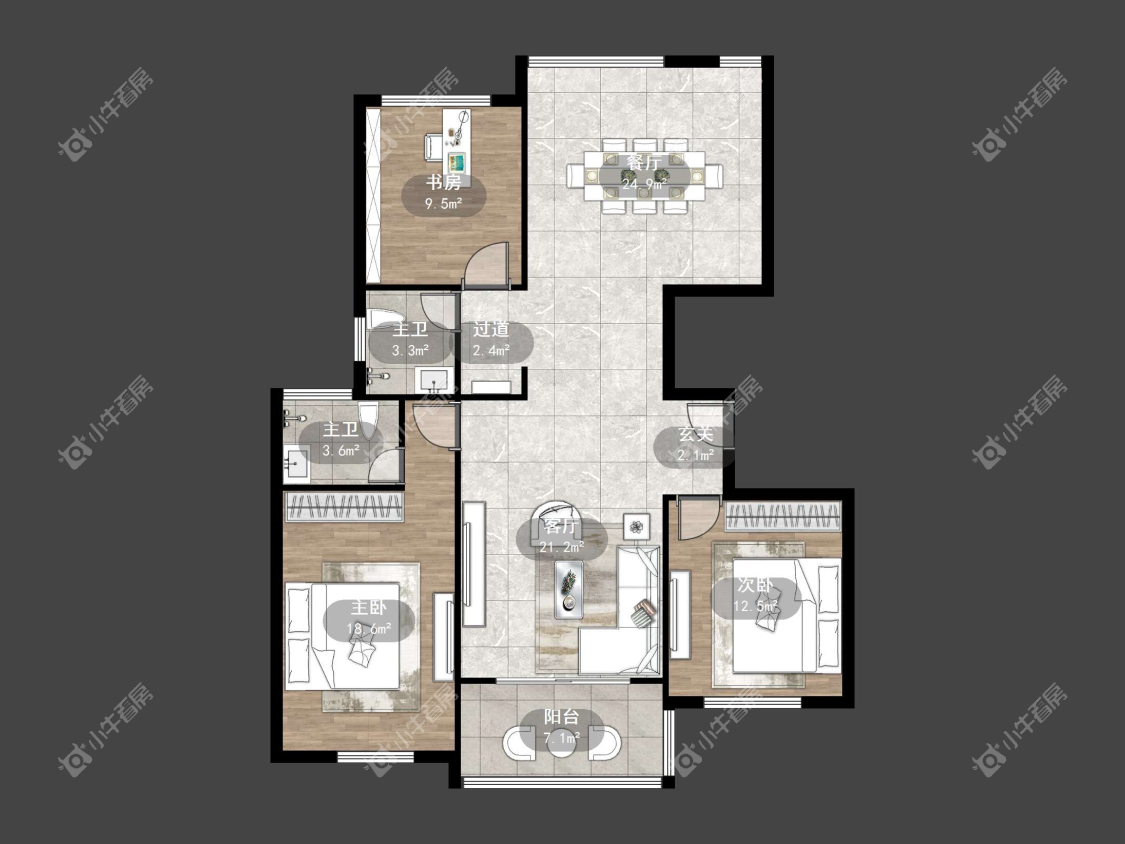镇江锦轩华庭在售二手房源户型图_小牛看房