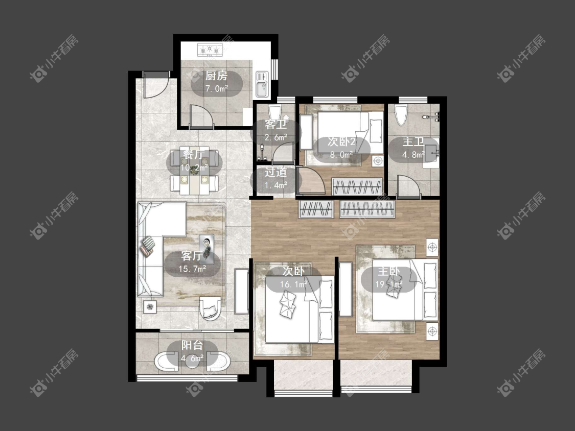 镇江翡翠林花园（天福花园）在售二手房源户型图_小牛看房