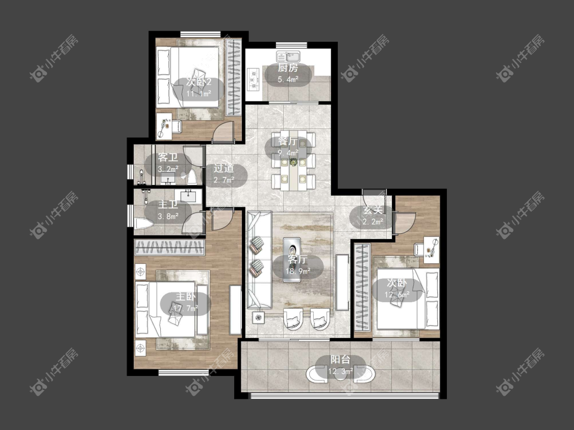 镇江天怡天瑞宸在售二手房源户型图_小牛看房