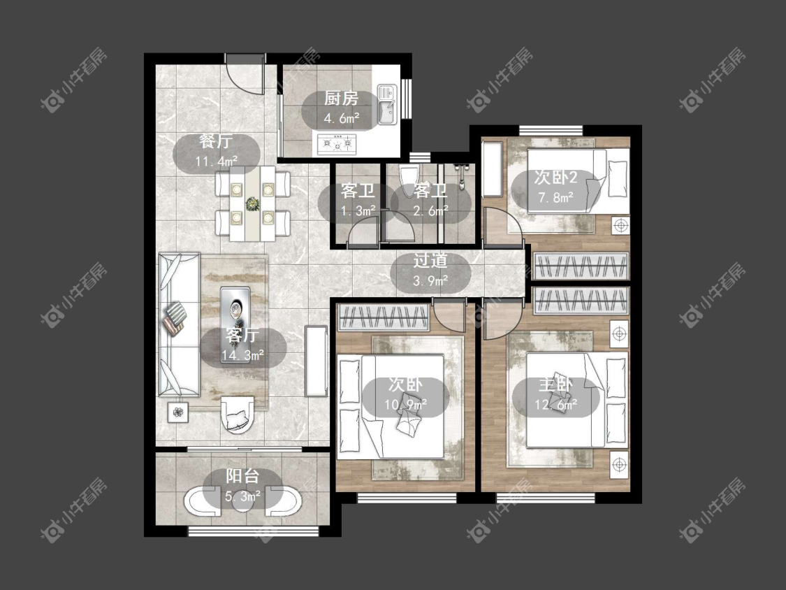 镇江华都幸福里在售二手房源户型图_小牛看房