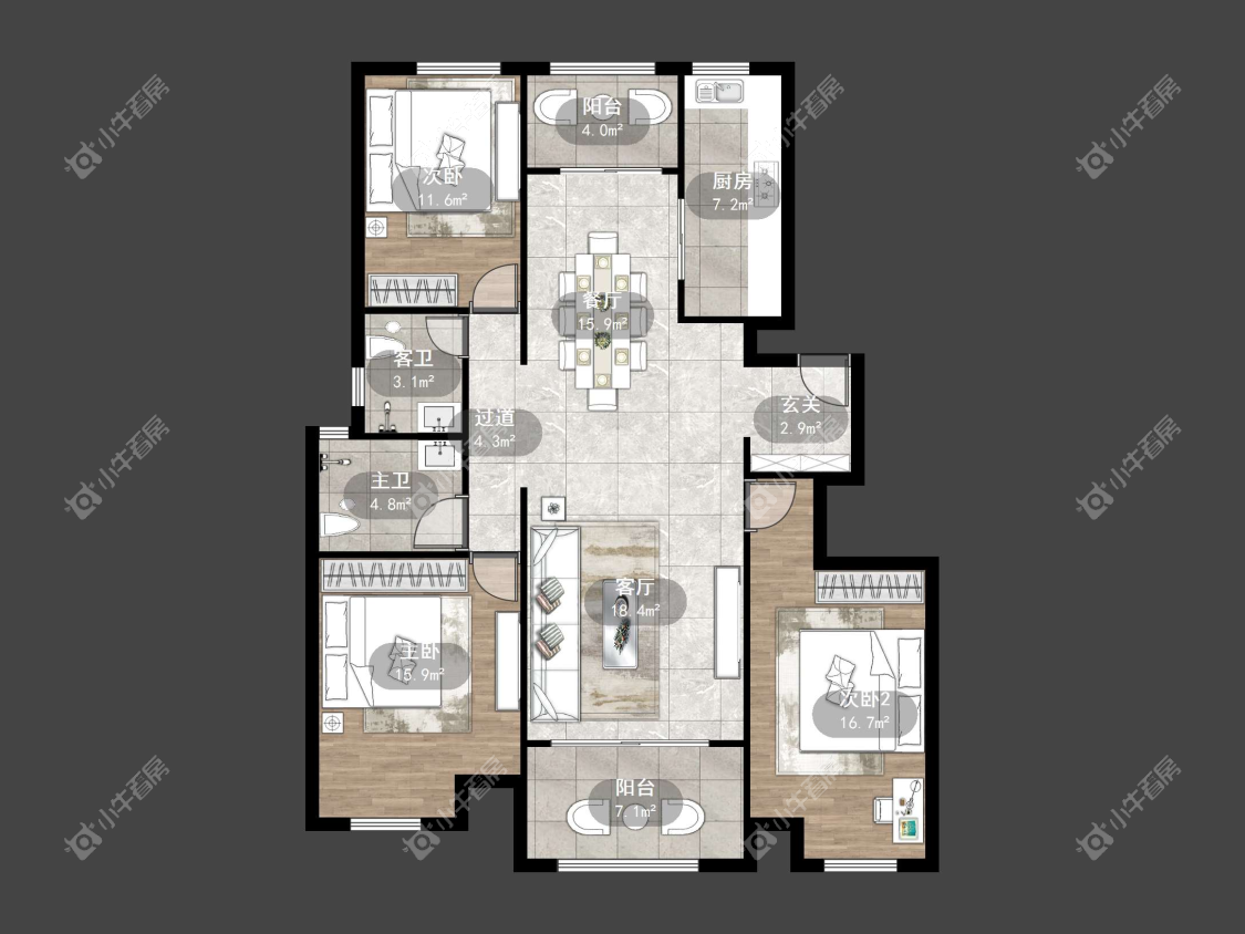镇江翡翠林花园（天福花园）在售二手房源户型图_小牛看房