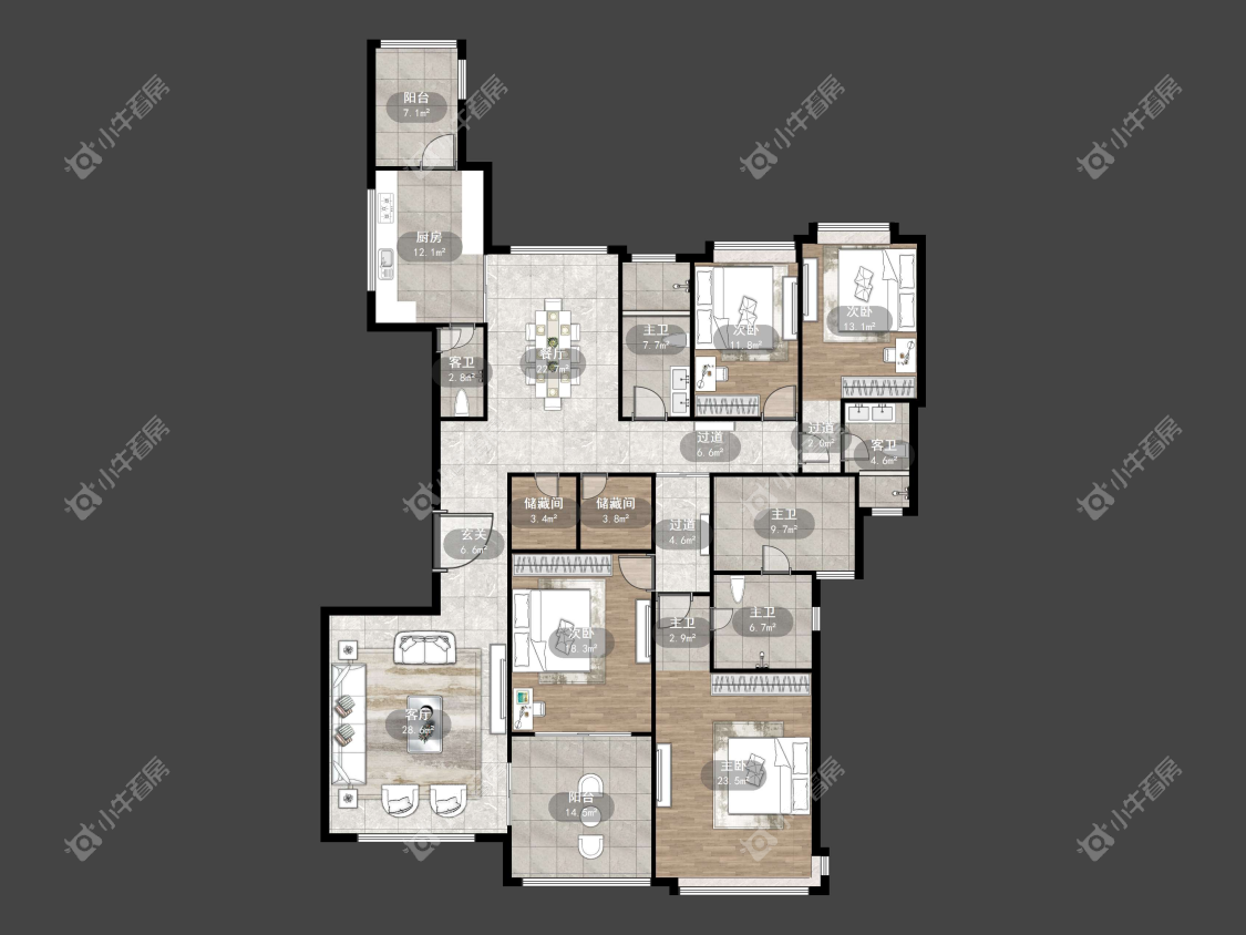 镇江恒大名都一期在售二手房源户型图_小牛看房