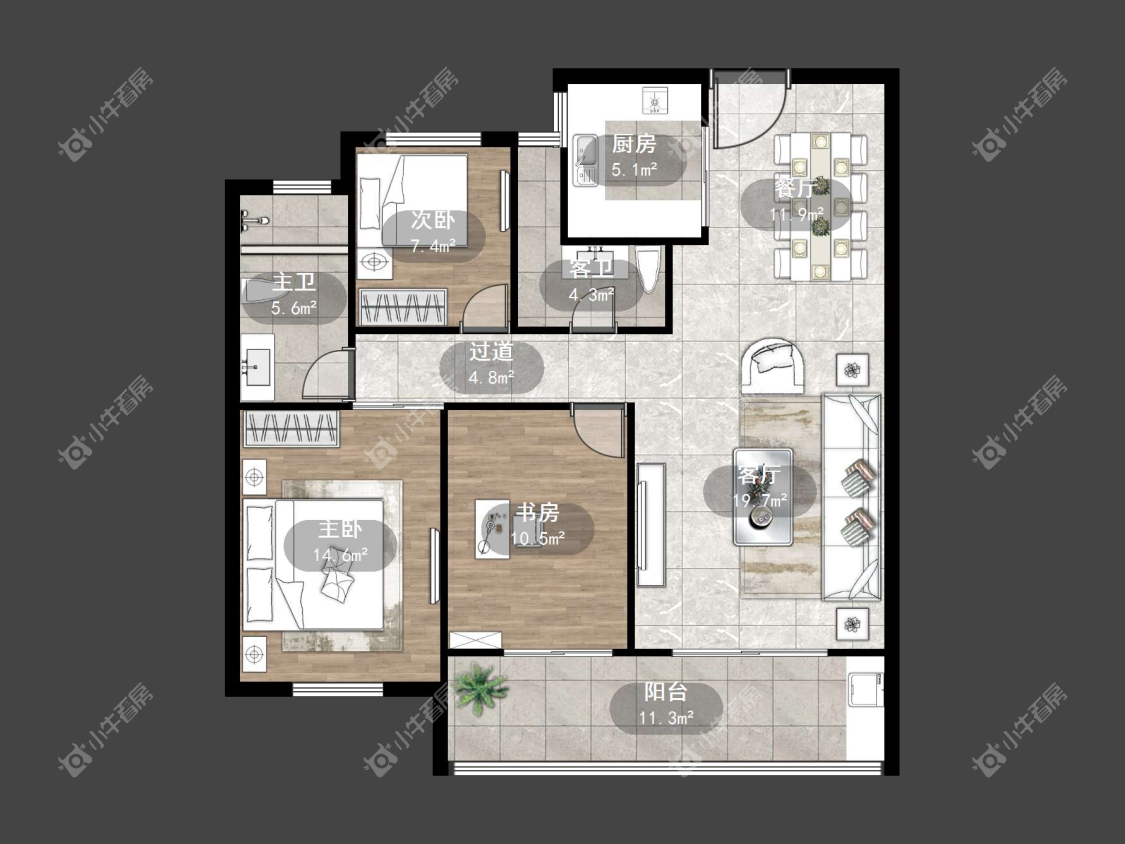 镇江中南熙悦城中南二期在售二手房源户型图_小牛看房