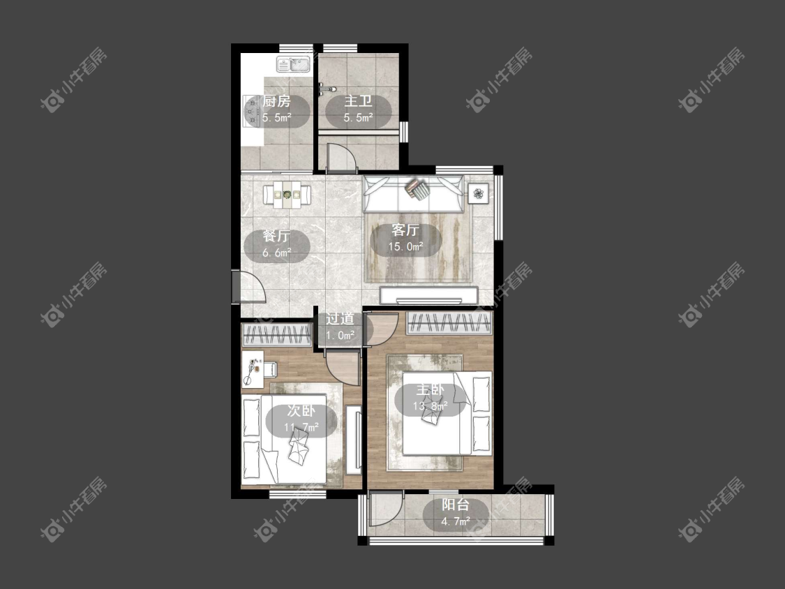 镇江香草新村在售二手房源户型图_小牛看房