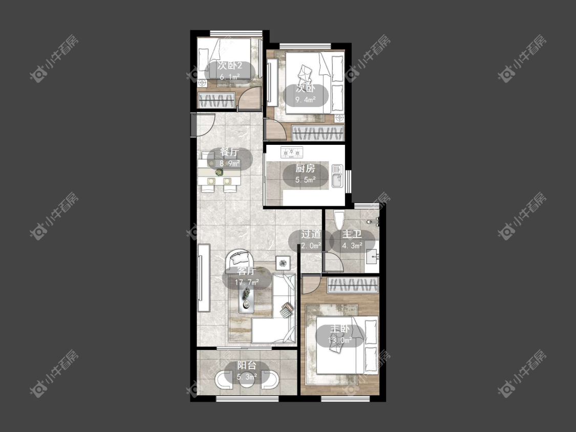 镇江翡翠林花园（天福花园）在售二手房源户型图_小牛看房