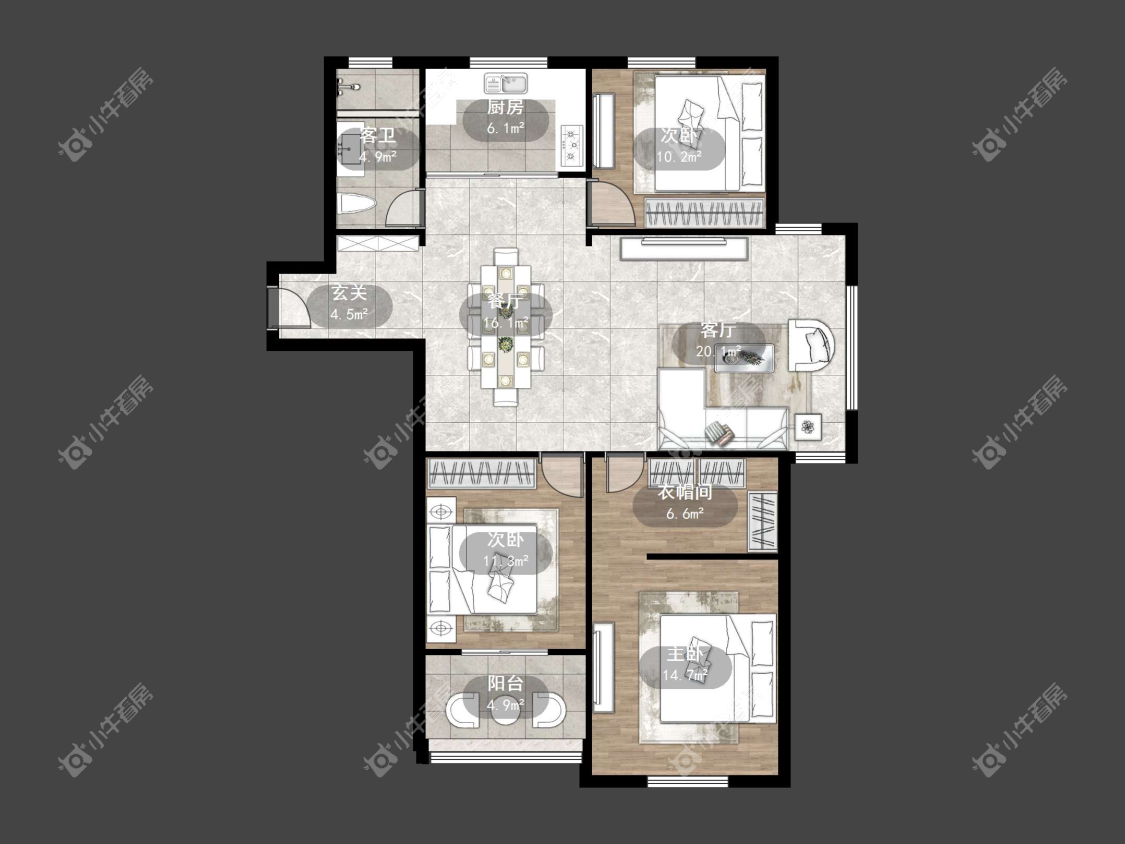 镇江御河熙岸在售二手房源户型图_小牛看房