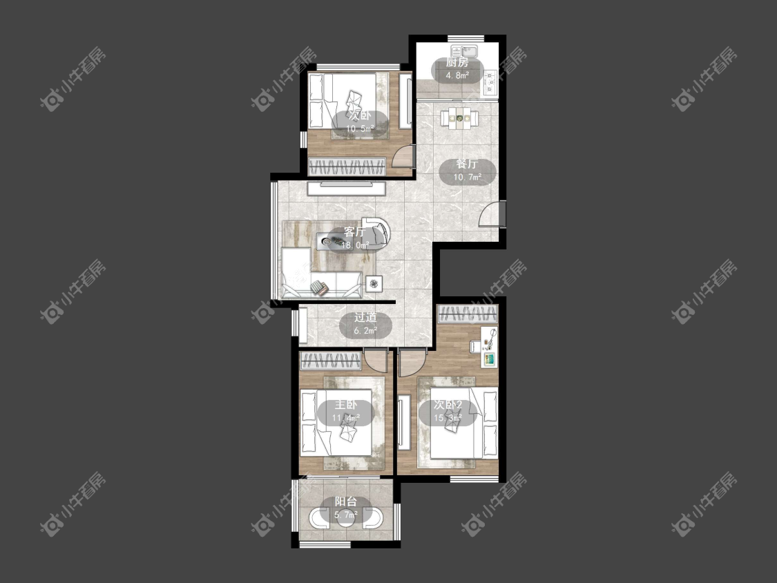 镇江嘉源首府在售二手房源户型图_小牛看房