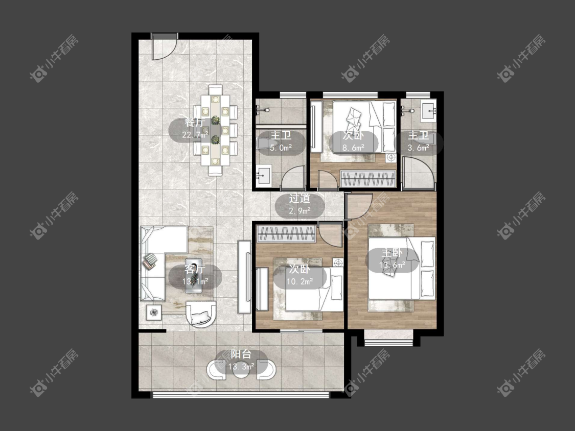 镇江璞悦观邸在售二手房源户型图_小牛看房