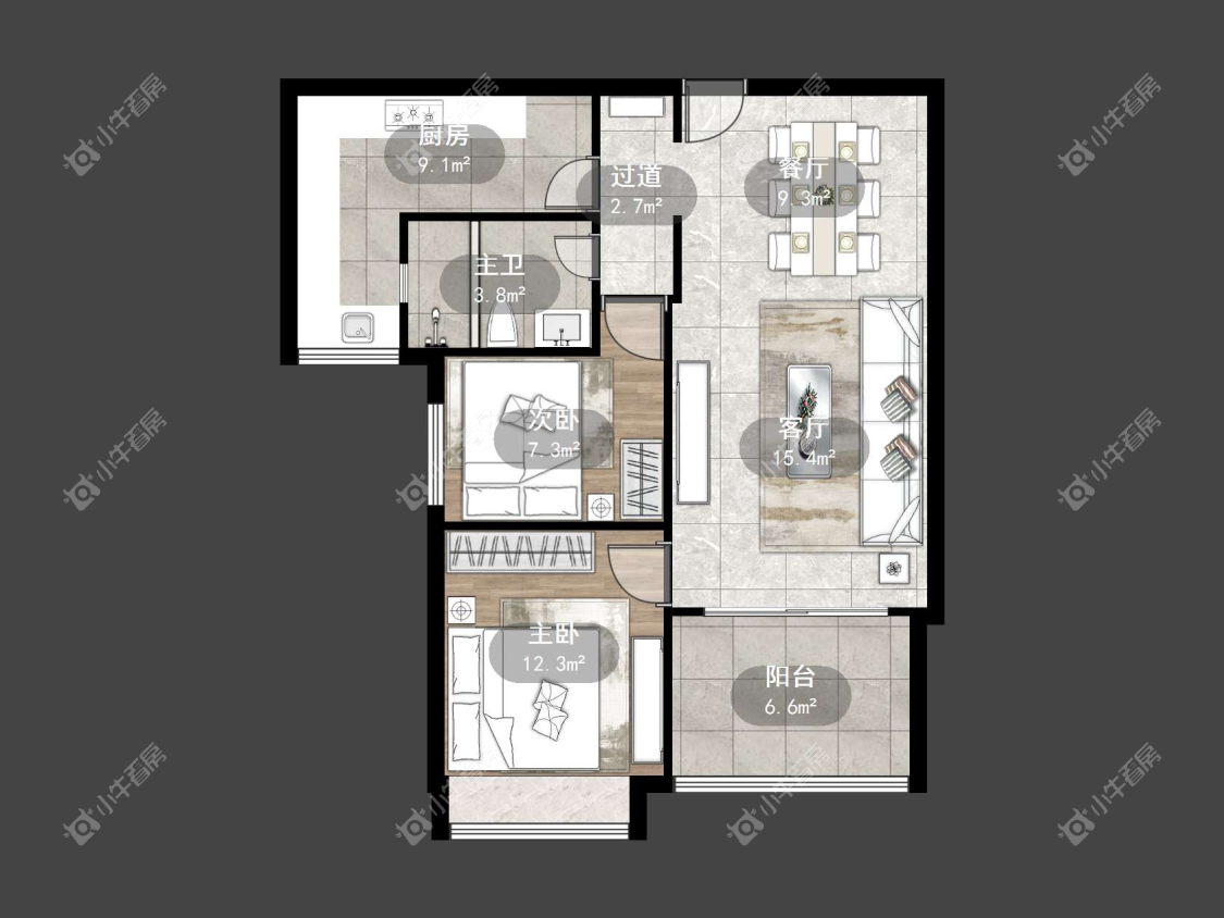 镇江恒大名都二三期在售二手房源户型图_小牛看房