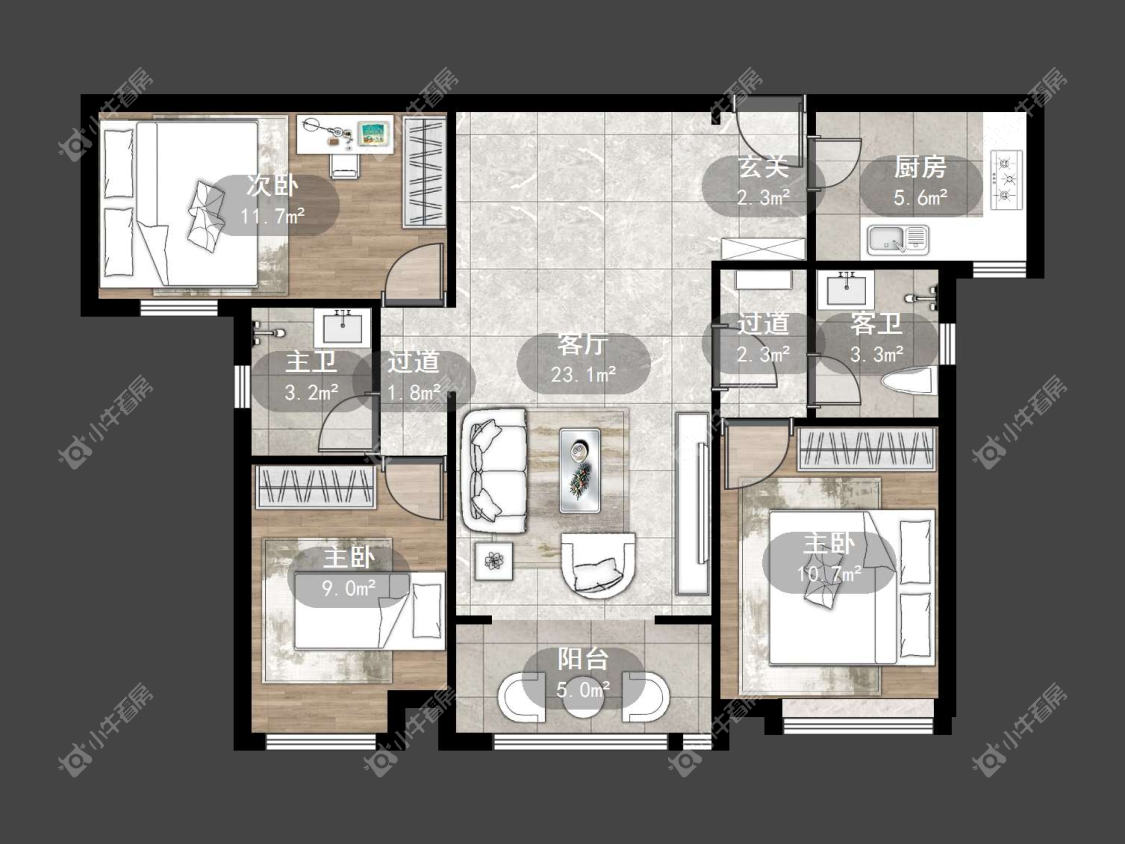 镇江吾悦华府（丹阳）在售二手房源户型图_小牛看房