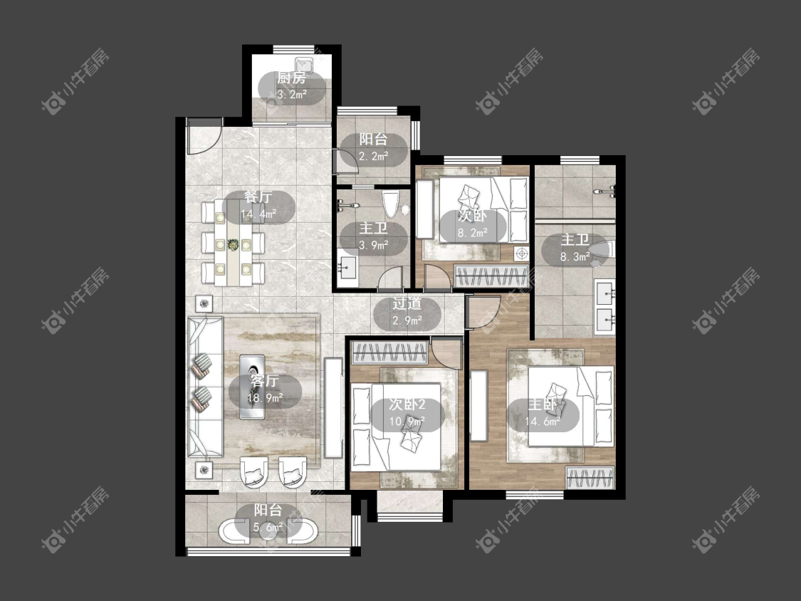 镇江大亚第一城在售二手房源户型图_小牛看房