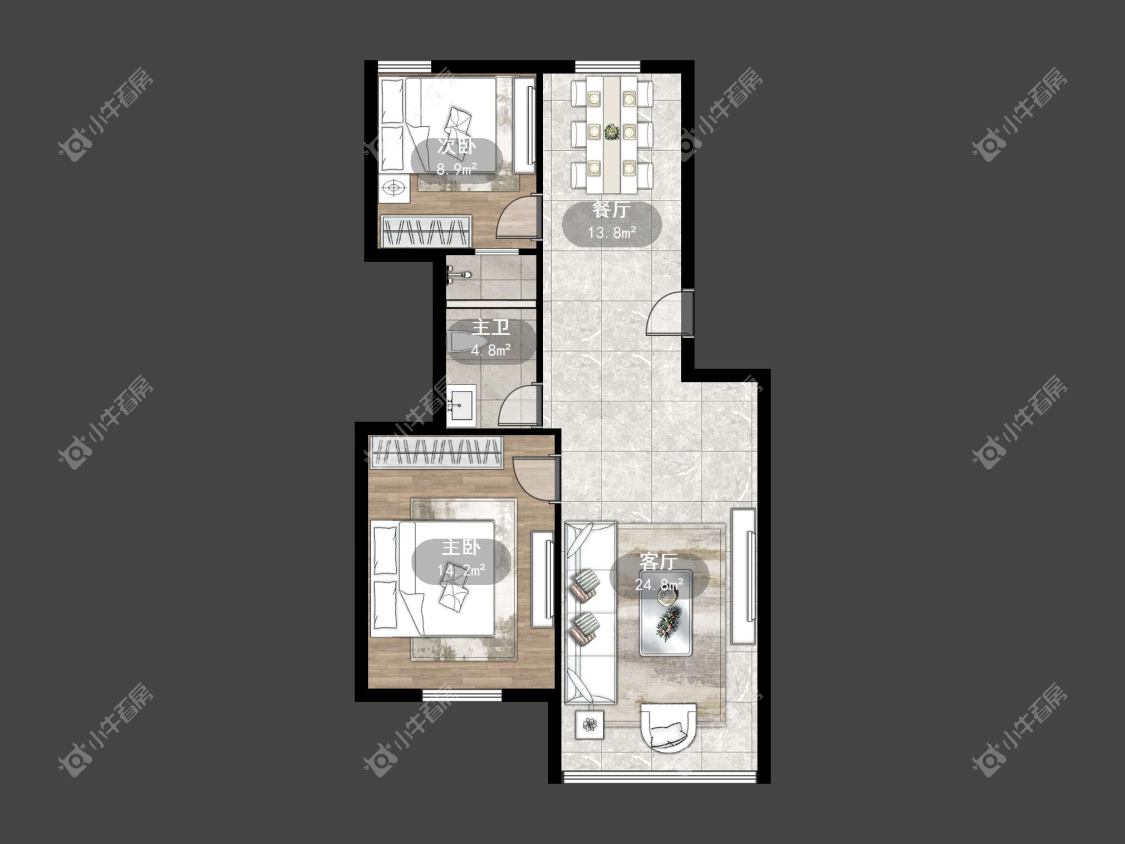 镇江清馨家园在售二手房源户型图_小牛看房