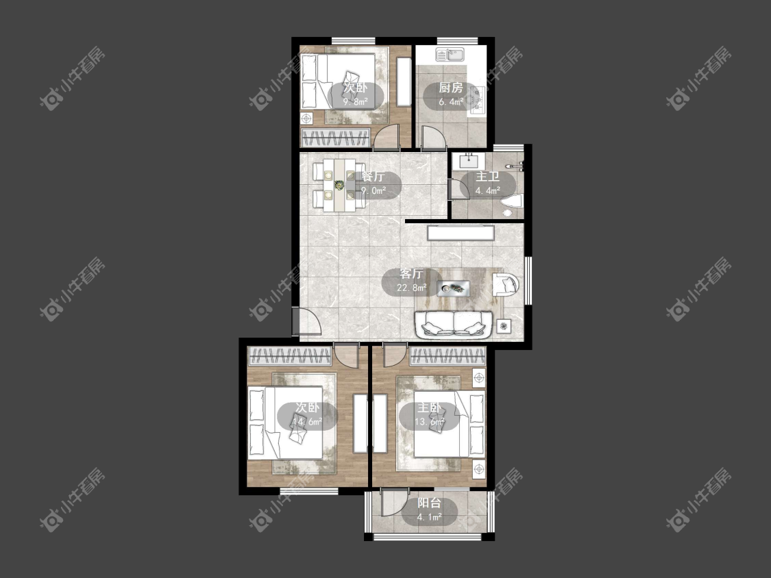 镇江曲园小区在售二手房源户型图_小牛看房