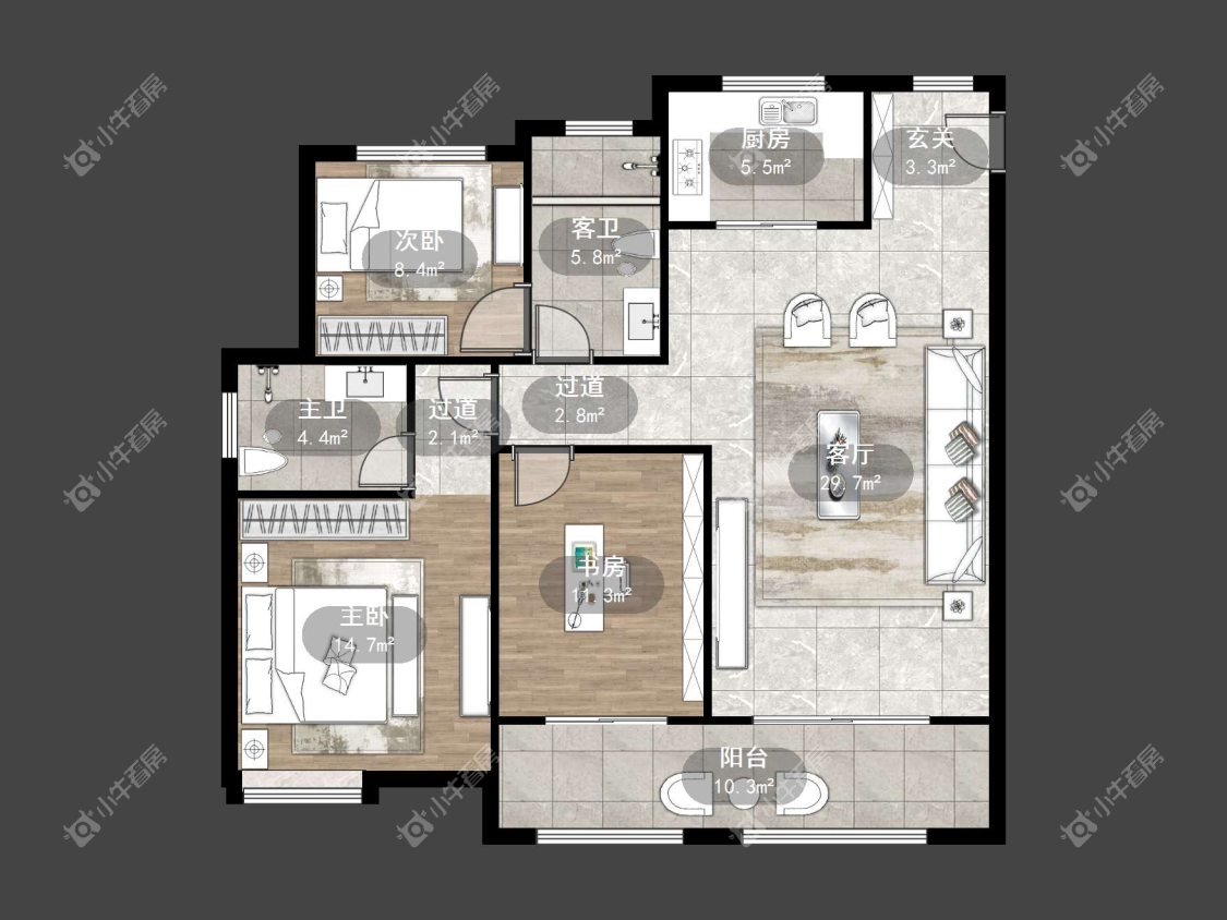 镇江中南君悦府中南一期在售二手房源户型图_小牛看房
