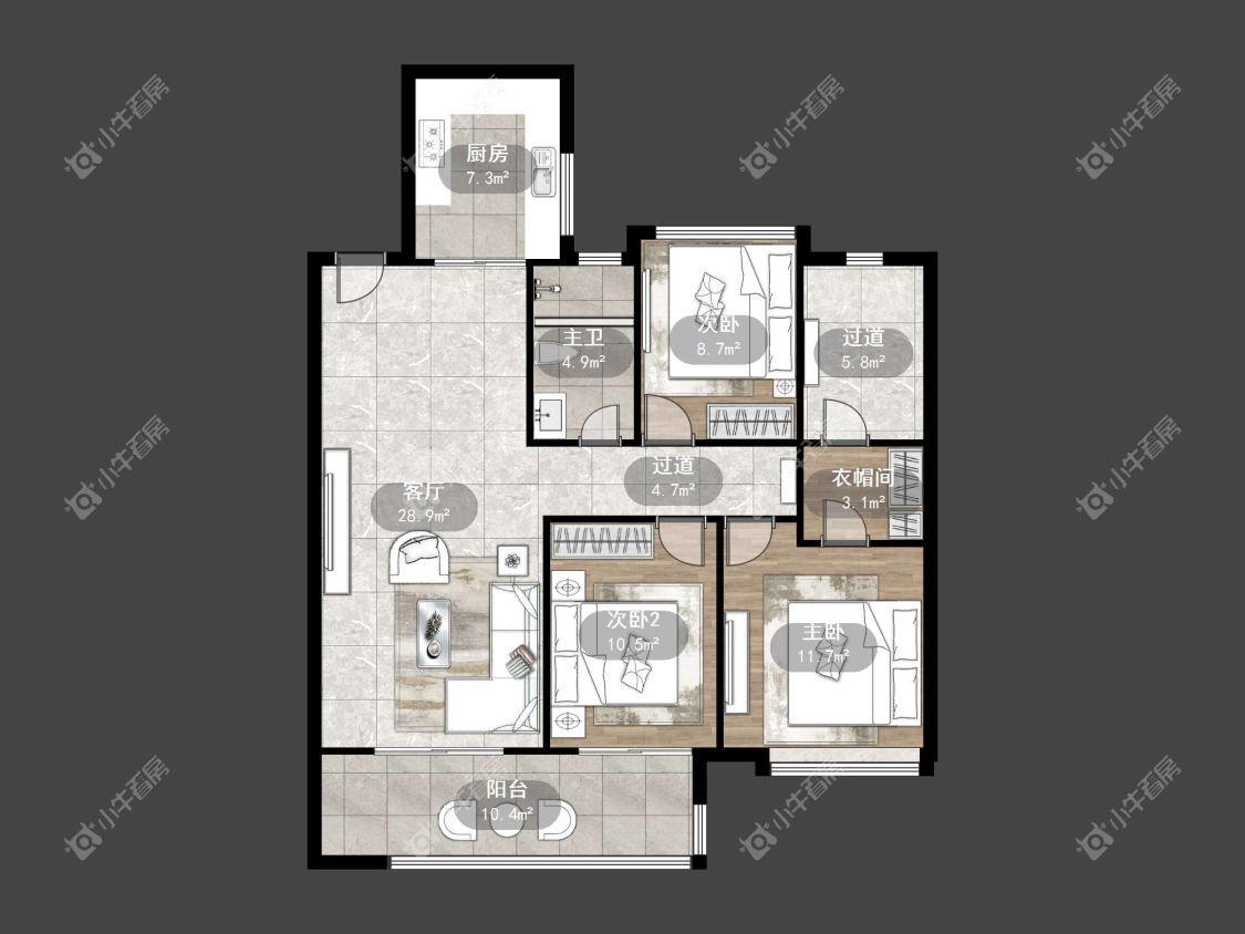 镇江万善上院在售二手房源户型图_小牛看房