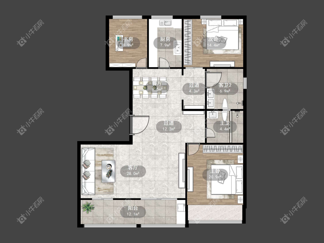镇江桃源里在售二手房源户型图_小牛看房