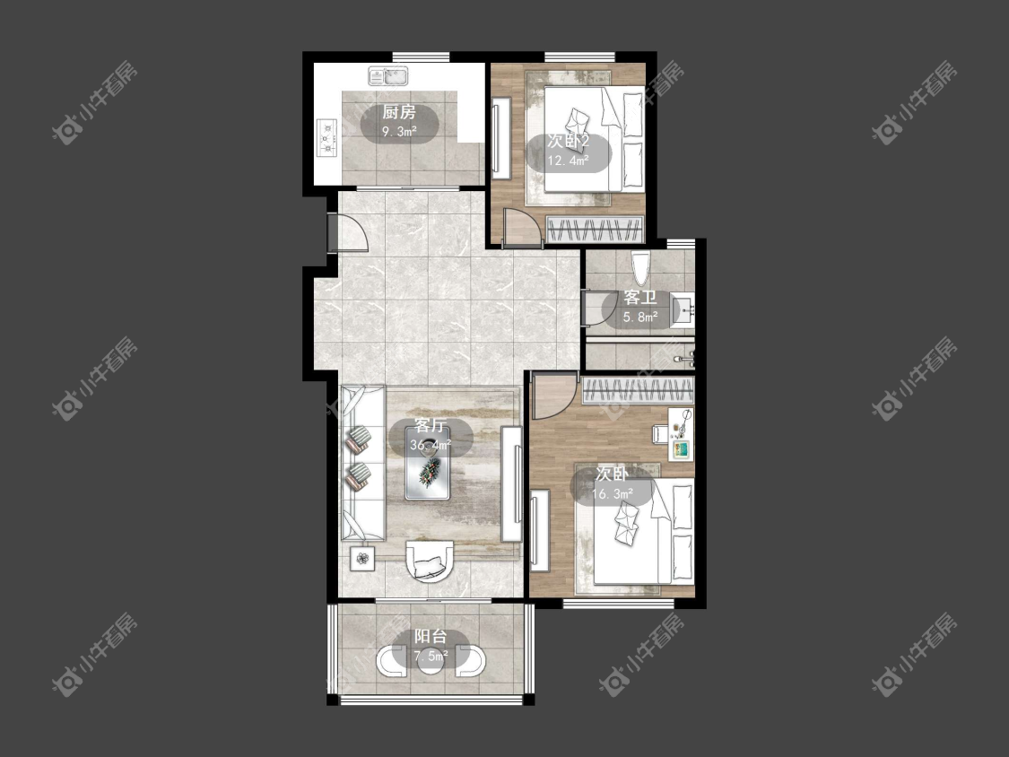 镇江凤凰郡在售二手房源户型图_小牛看房