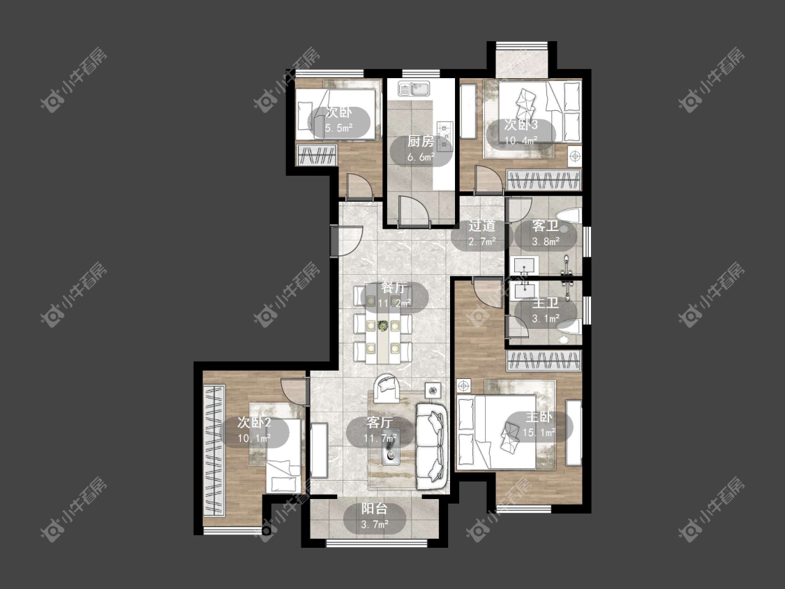 镇江美亚华悦在售二手房源户型图_小牛看房