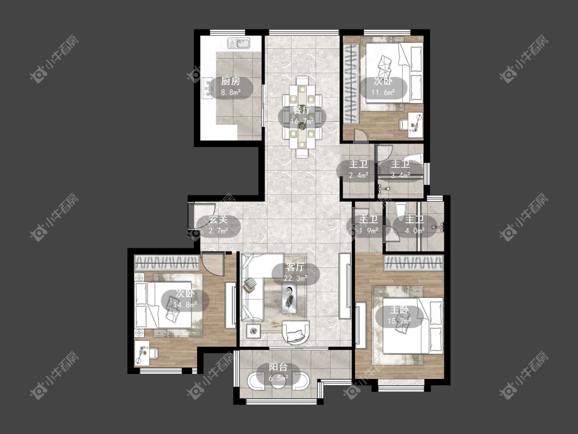 镇江锦轩华庭在售二手房源户型图_小牛看房