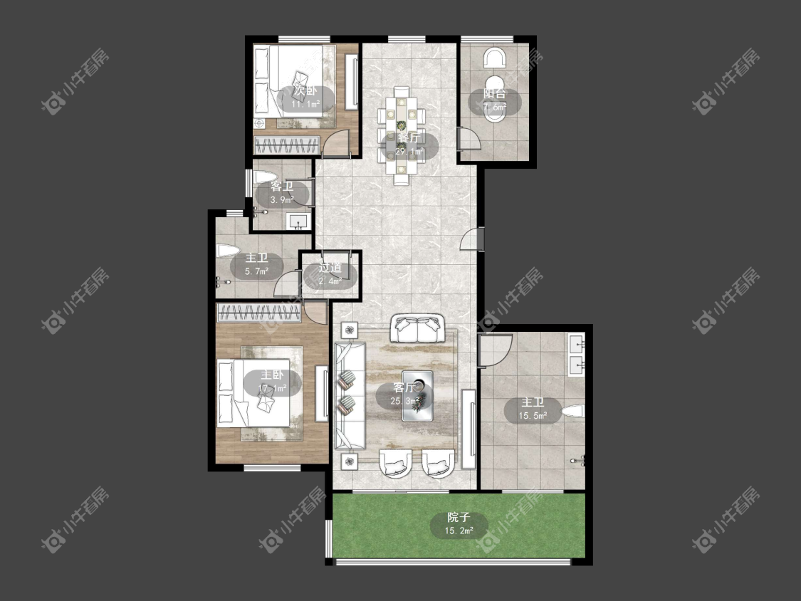 镇江天一人家在售二手房源户型图_小牛看房