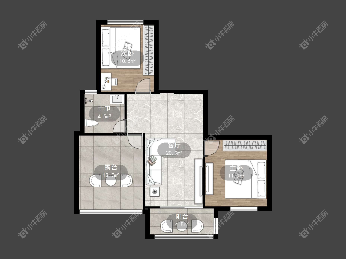 镇江领秀花都在售二手房源户型图_小牛看房