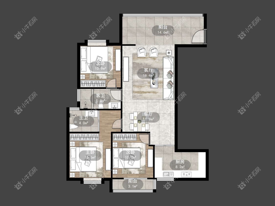 镇江东方盛世在售二手房源户型图_小牛看房