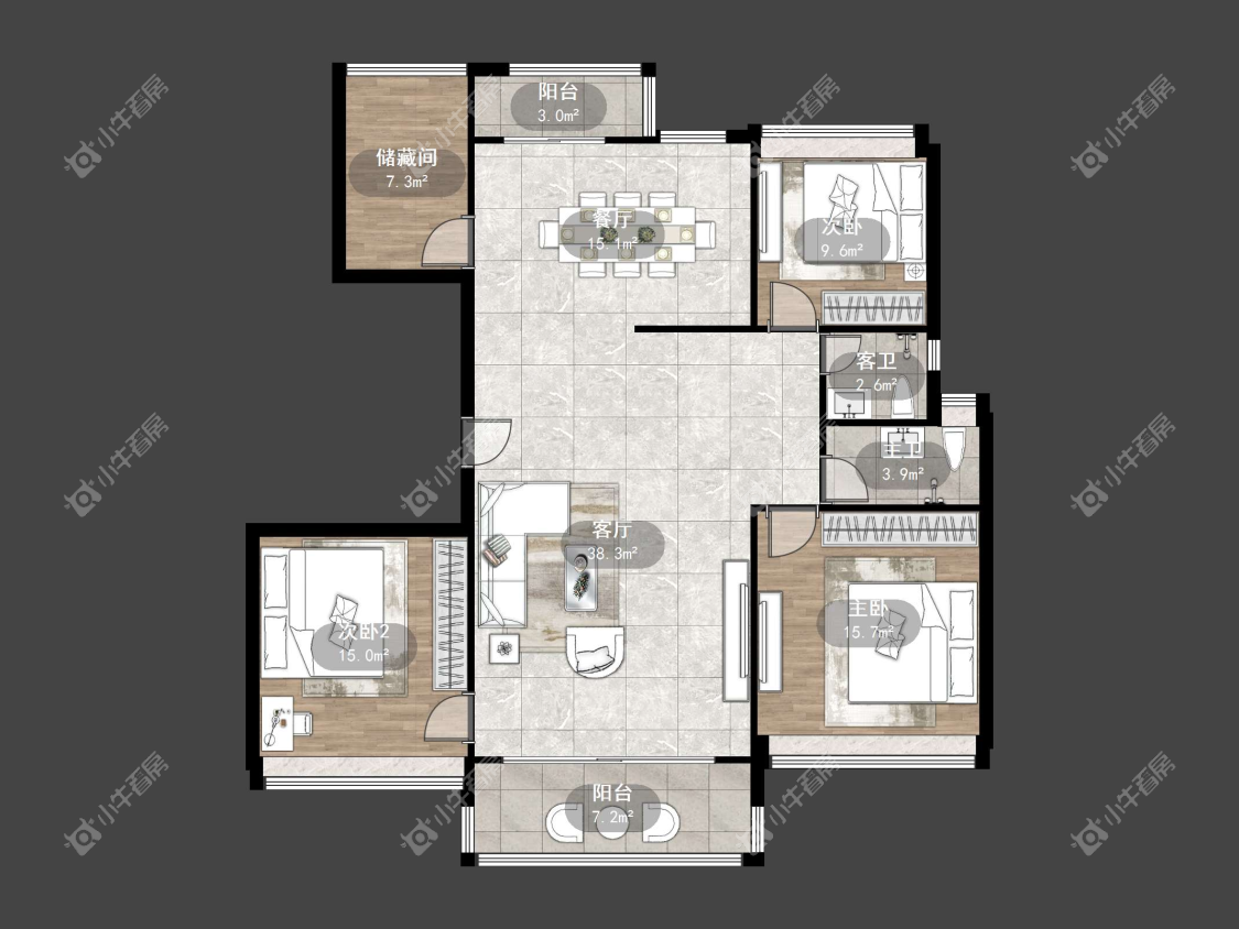 镇江碧桂园樾府在售二手房源户型图_小牛看房