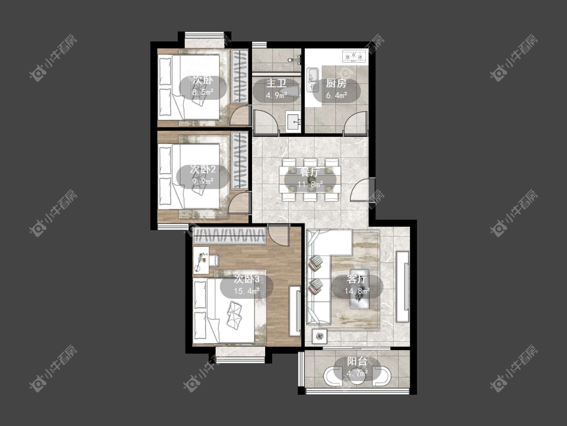 镇江惠泽苑在售二手房源户型图_小牛看房