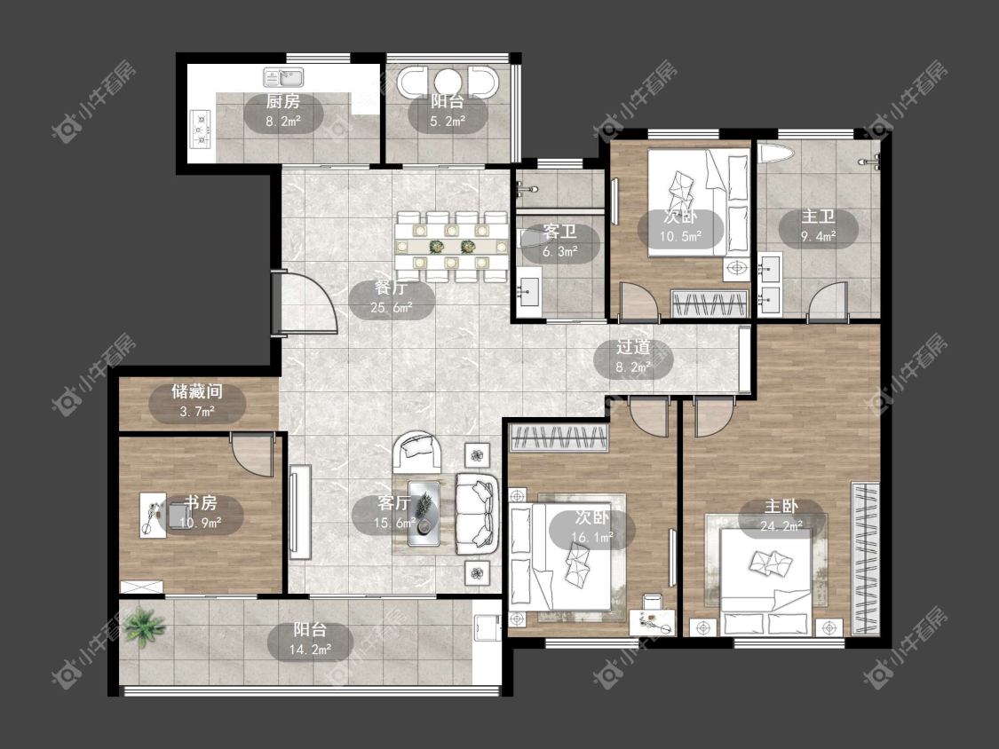 镇江中南熙悦城中南二期在售二手房源户型图_小牛看房