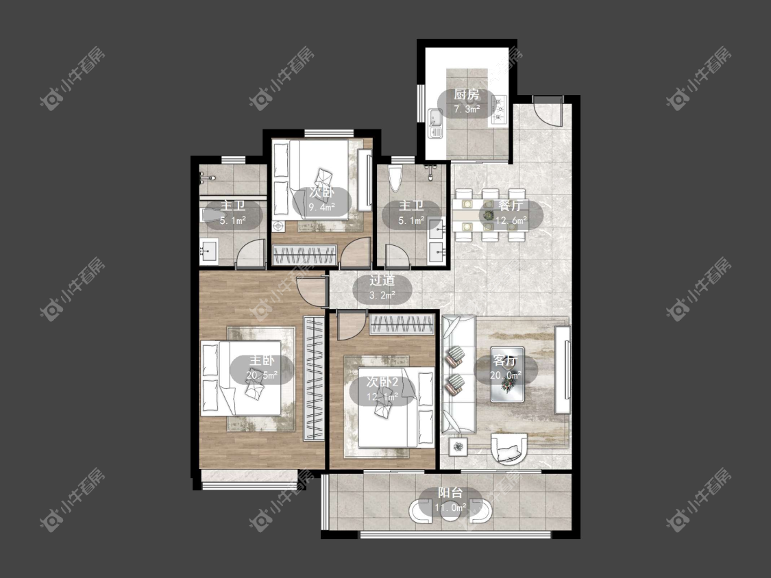 镇江万善上院在售二手房源户型图_小牛看房
