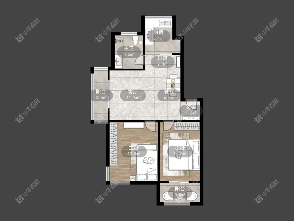 镇江金鼎城市花园在售二手房源户型图_小牛看房