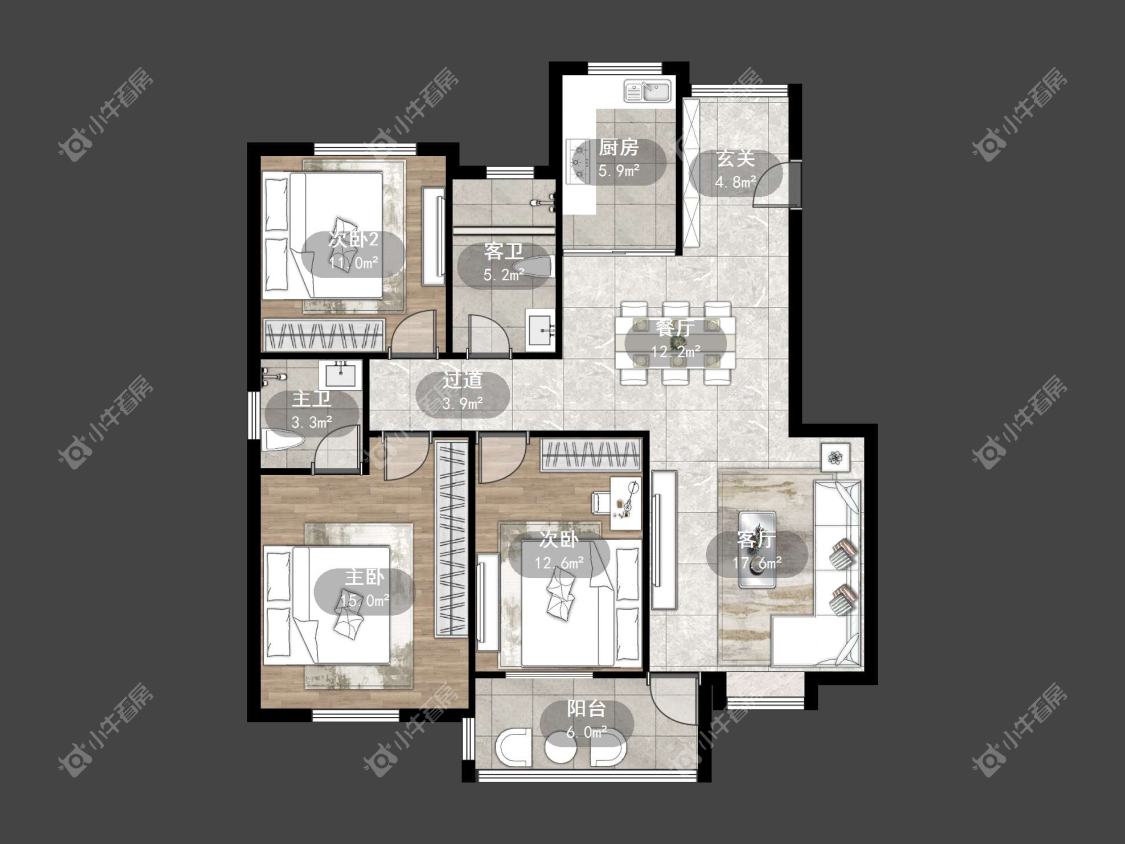 镇江世纪豪都在售二手房源户型图_小牛看房
