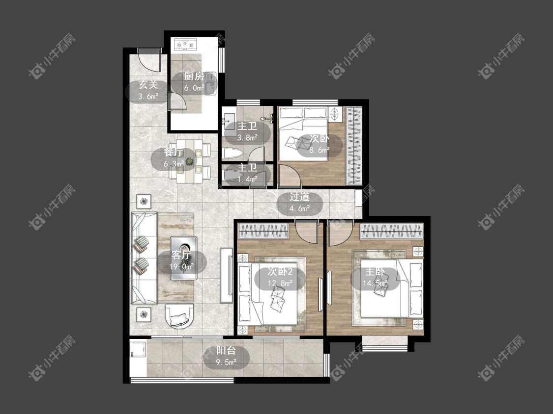 镇江大亚第一城在售二手房源户型图_小牛看房
