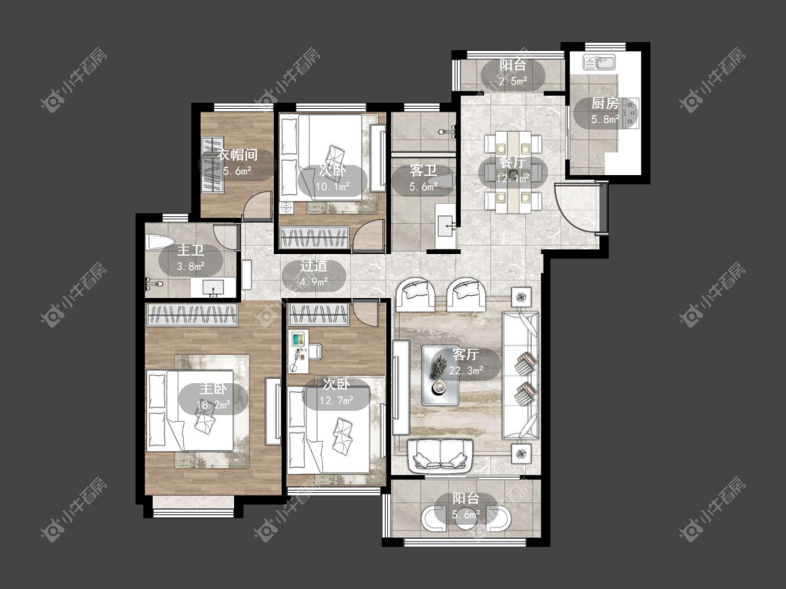 镇江信达香堤国际在售二手房源户型图_小牛看房
