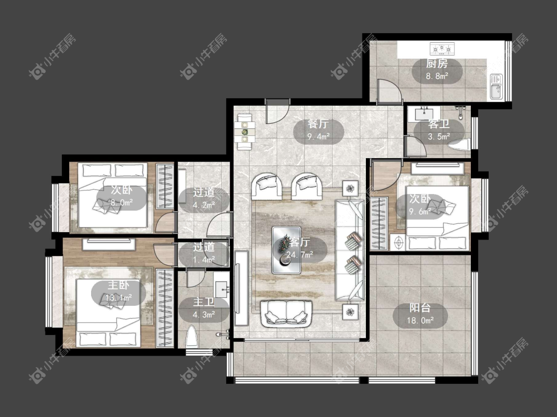 镇江信达香堤国际在售二手房源户型图_小牛看房