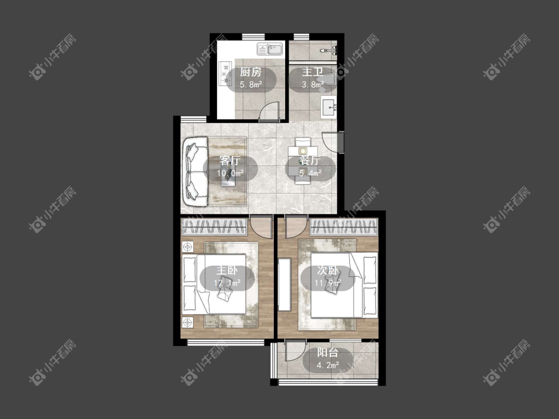 镇江香草新村在售二手房源户型图_小牛看房