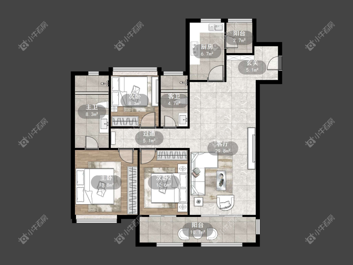 镇江吾悦华府（丹阳）在售二手房源户型图_小牛看房